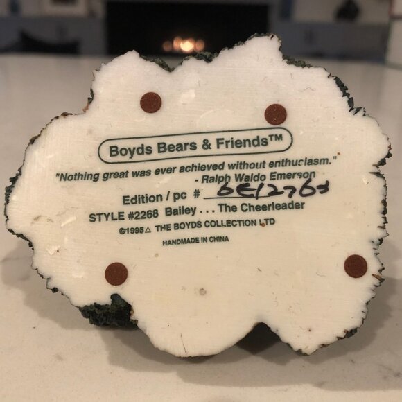 Boyds Bears & Friends Resin Figurine Style # 2268 Bailey...the Cheerleader Vtg - Picture 4 of 5